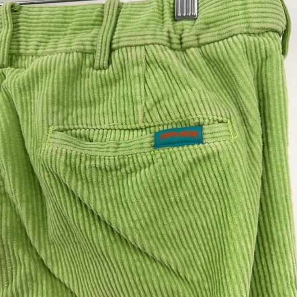 Fu cking Awesome Skater Green Corduroy Pants Size 34 - Picture 8 of 10